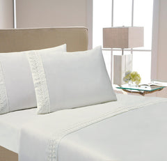 4 Piece Lace Sheet Set - Assorted Colors