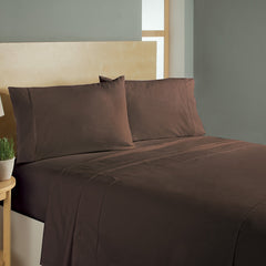 4 Piece Double Brushed Sheet Set - Assorted Colors