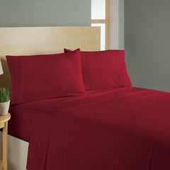 4 Piece Double Brushed Sheet Set - Assorted Colors