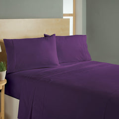 4 Piece Double Brushed Sheet Set - Assorted Colors