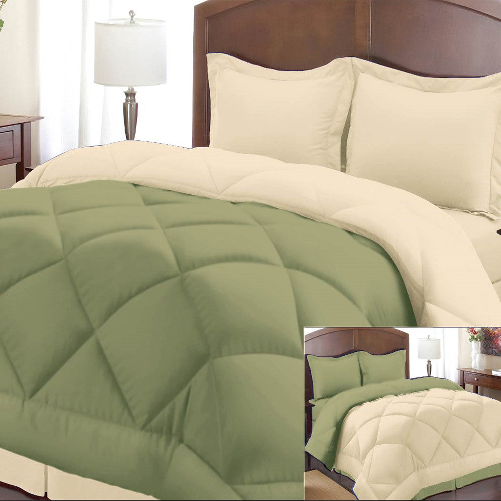 Cathay Home Navy & Regatta Reversible Comforter Set King